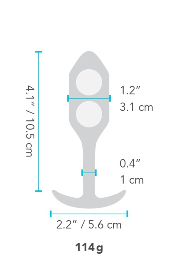 Анальная пробка со смещенным центром тяжести B-Vibe Snug Plug 2, силиконовая, зеленая