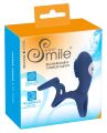 Тройная насадка на пенис синего цвета Sweet Smile Rechargeable Couples Sleeve