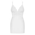 Еротична облягаюча сорочка Obsessive PADDED Сhemise 810-CHE-2 з мереживним ліфом, біла