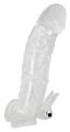 Прозора насадка на член з м'якого еластичного матеріалу Chrystal Skin Penis Sleeve Vibro