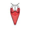 Боди с высоким вырезом бедра AKITA BODY red L/XL - Passion Exclusive