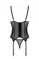 Корсет Passion MARINA CORSET, S/M, black, з відкритими чашками