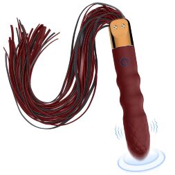 Оригінальна універсальна секс-іграшка 2в1: вібратор та флогер Virbating Flogger