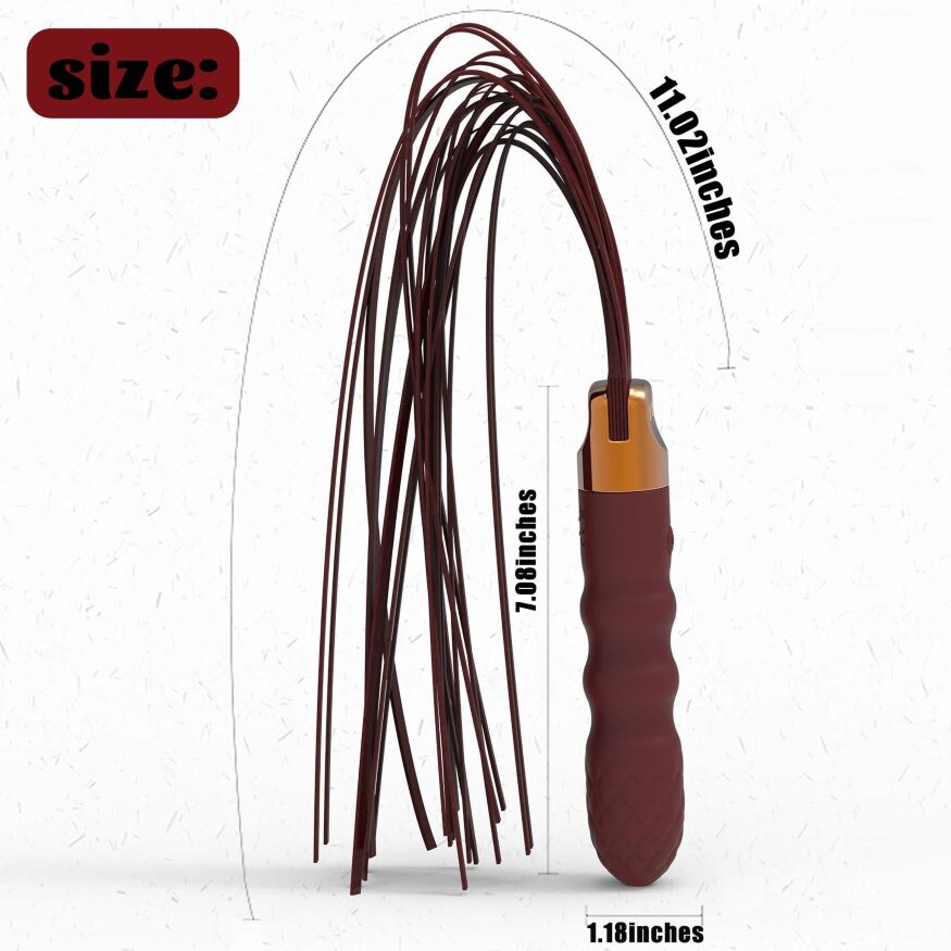 Оригінальна універсальна секс-іграшка 2в1: вібратор та флогер Virbating Flogger