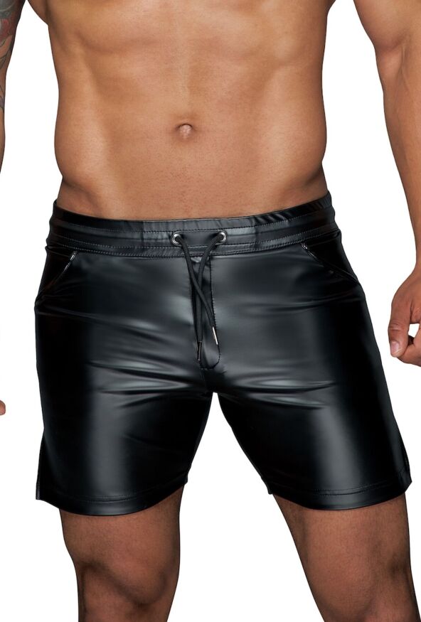 Чоловічі шорти з мокрим ефектом Noir Handmade H061 Powerwetlook shorts, 3XL
