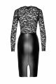 Платье Noir Handmade F295 Euphoria, M, black, кружево, глубокое декольте, юбка миди под латекс
