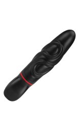 Роскошный вибратор с выпуклыми ребрышками для стимуляции AMOR BIG VIBRATOR BRUCE Black (Приложение НЕ Функционирует!)