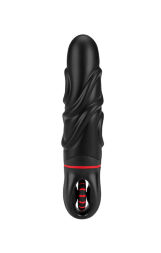 Роскошный вибратор с выпуклыми ребрышками для стимуляции AMOR BIG VIBRATOR BRUCE Black (Приложение НЕ Функционирует!)
