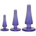 Набор анальных пробок Doc Johnson Crystal Jellies Anal - Purple