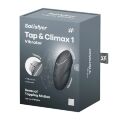 Вібростимулятор-пульсатор Satisfyer Tap &amp; Climax 1 Grey, ефект постукування пальцем, 2 мотори