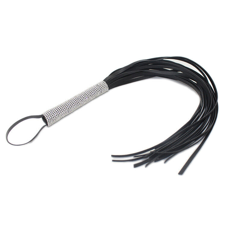 Флоггер со стразами DS Fetish Flogger diamond L black