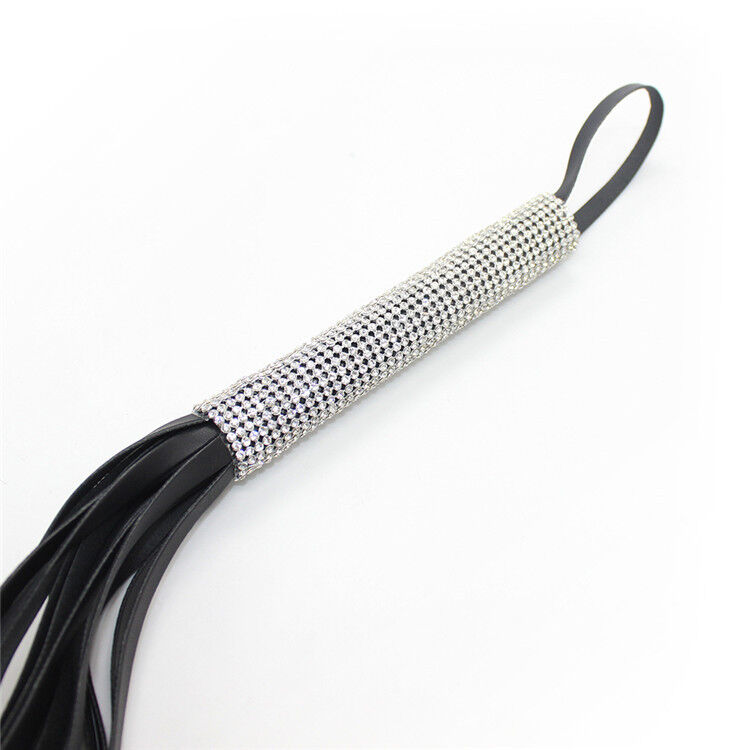 Флоггер со стразами DS Fetish Flogger diamond L black