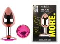 Анальна пробка з кристалом EGZO - Rose Gold Round Plug Rose size M