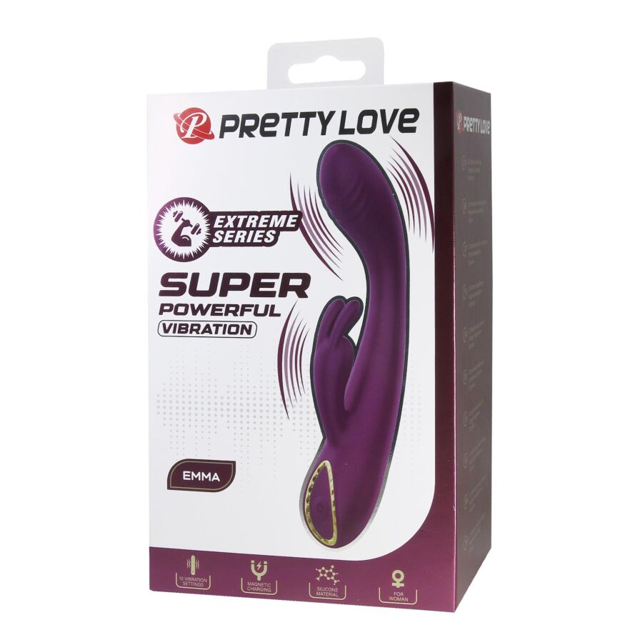 Вібратор-кролик для точки G - Pretty Love Emma Powerful Silicone Rabbit Vibrator