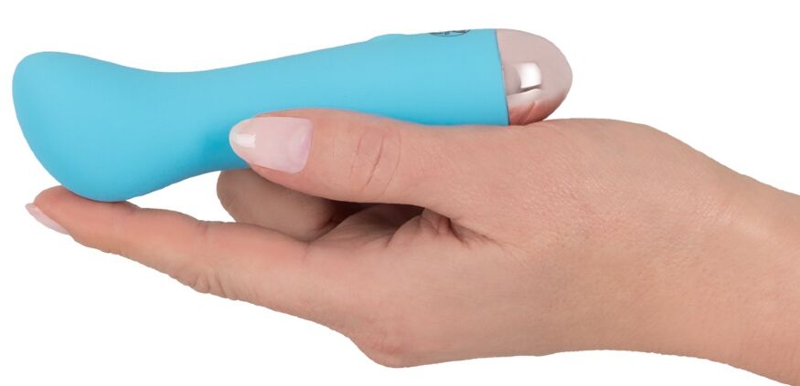 Синий мини вибромассажер Cuties Mini Vibrator с 7 различными вибрационными режимами 