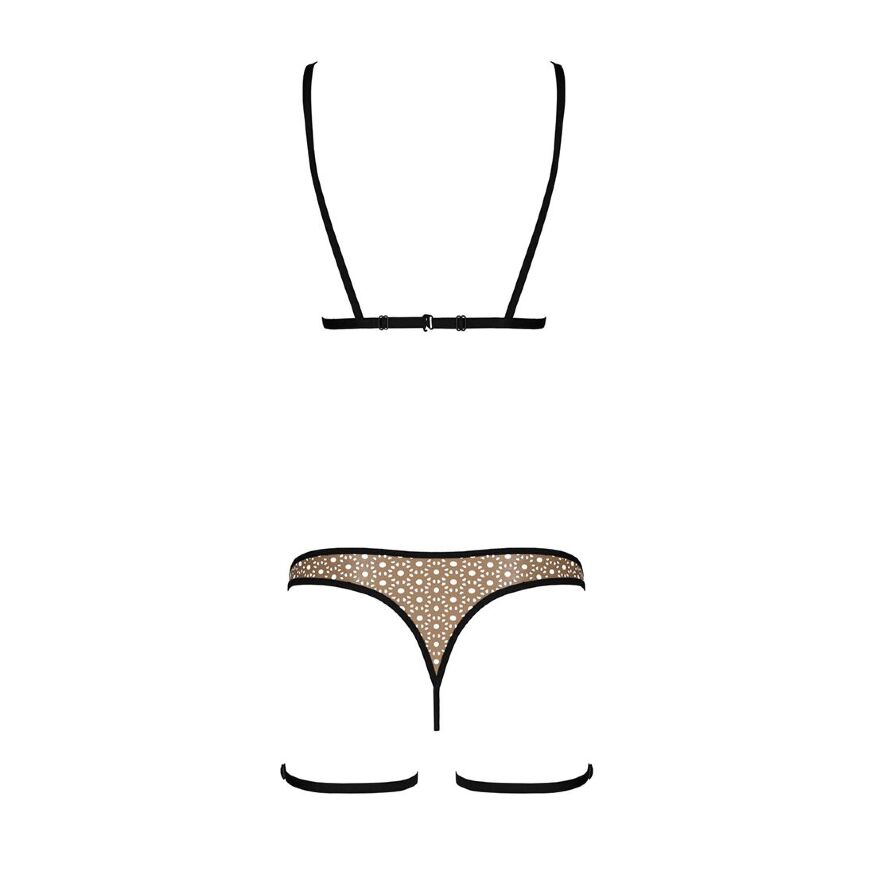 Passion - GABI SET - Сексуальный комплект белья, XXL/XXXL (бежевый)