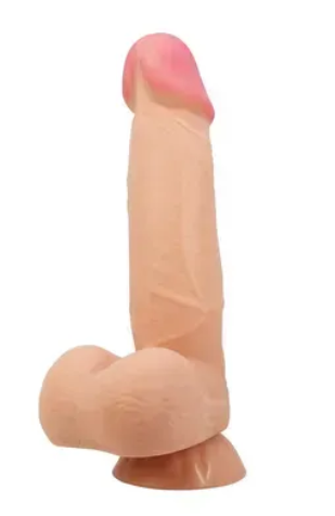 Фалоімітатор на присосці, з хребтом та ефектом ковзної шкіри LyBaile - Sliding Skin 8,5'' Flesh