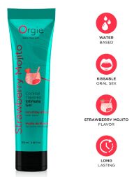 Оральный лубрикант Orgie Cocktail Flavored Intimate Gel - Strawberry Mojito, 100 ml