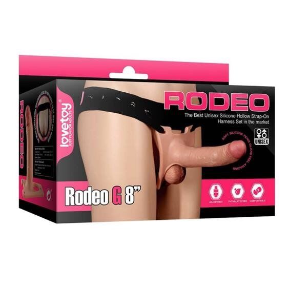 Страпон з отвором для члена - Rodeo G Strap-On 8"