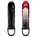 Щільна вібронасадка на пеніс з петлею для мошонки Pretty Love Sloane Vibrating Penis Sleeve Black
