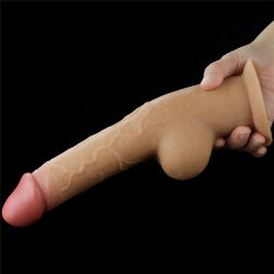 Фаллоимитатор - Dual-Layered Handle Cock 9.5" Flesh