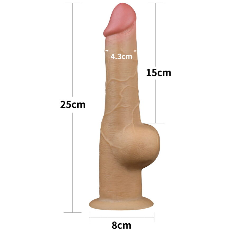 Фаллоимитатор - Dual-Layered Handle Cock 9.5" Flesh