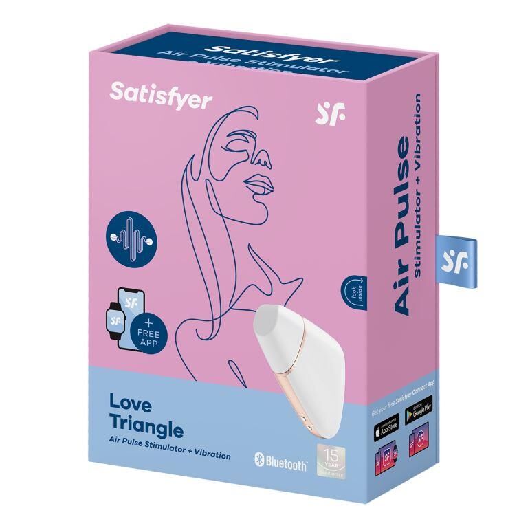 Вакуумний кліторальний смарт вібратор - Satisfyer Love Triangle White (App)