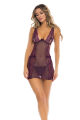 Сексуальная сорочка SNEAK PEAK CHEMISE SET PURPLE, S/M