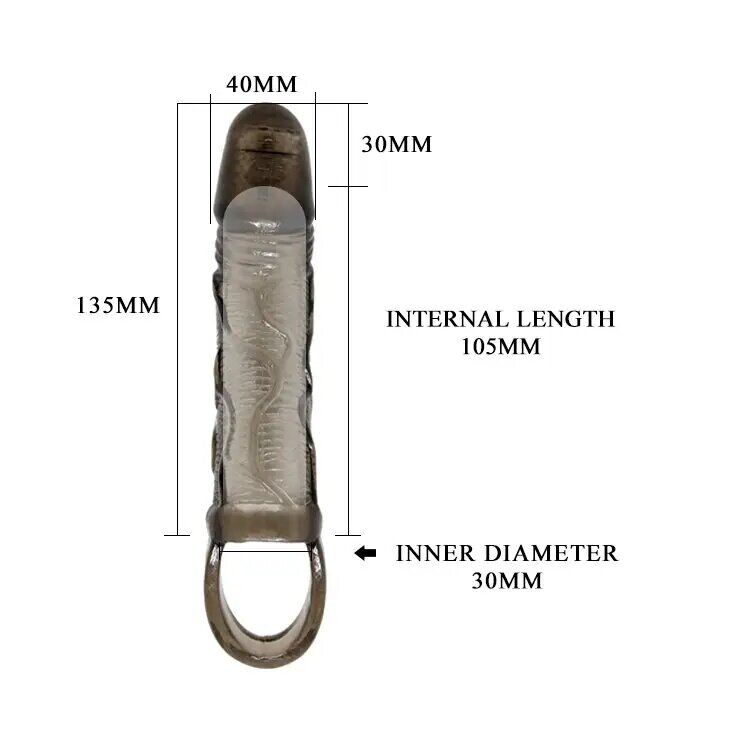 Насадка-презерватив с вибрацией "Men extension" BI-026210A-1
