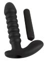 Потужний анальний вібратор чорного кольору Black Velvets Vibrating Plug Medium