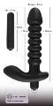 Потужний анальний вібратор чорного кольору Black Velvets Vibrating Plug Medium
