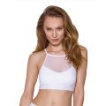 Спортивный топ с прозрачной вставкой PS006 TOP white L - Passion