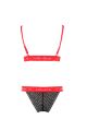 Комплект білизни GLAMISS SET black/red S/M - Passion