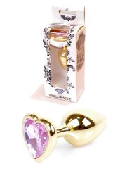 Анальна пробка - Jewellery Gold Heart Plug Light Pink