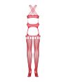 Соблазнительный бодистокинг Obsessive G313, красного цвета S/M/L