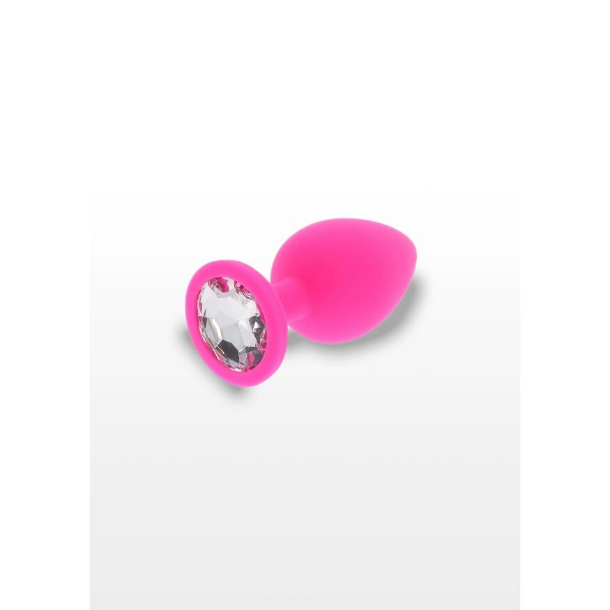 Анальна пробка із прозорим кристалом Toy Joy Diamond Booty Jewel фіолетовий, Medium