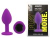 Силиконовая анальная пробка EGZO - Silicone Purple Round Plug Black, size S