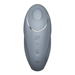 Вибростимулятор-пульсатор Satisfyer Tap & Climax 1 Bluegrey, эффект постукивания пальцем, 2 мотора