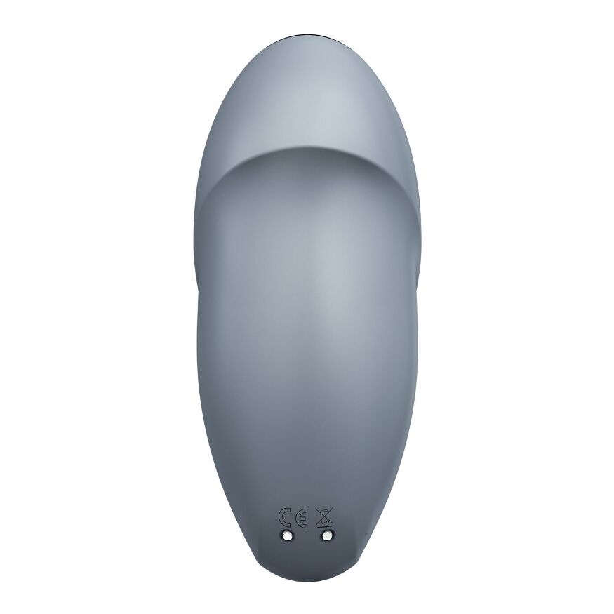 Вибростимулятор-пульсатор Satisfyer Tap &amp; Climax 1 Bluegrey, эффект постукивания пальцем, 2 мотора