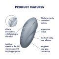Вибростимулятор-пульсатор Satisfyer Tap &amp; Climax 1 Bluegrey, эффект постукивания пальцем, 2 мотора