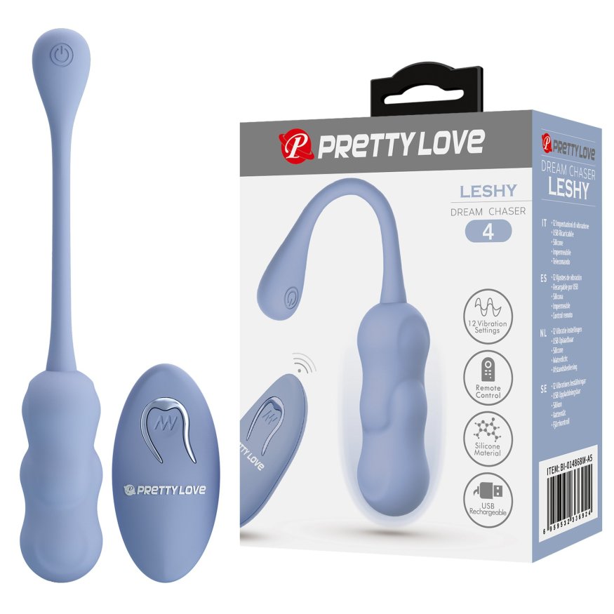 Виброяйцо с дистанционным управлением Pretty Love - Leshy Dream Chaser 4 Blue, BI-014868W-A5