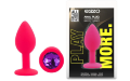Силиконовая анальная пробка EGZO - Silicone Pink Round Plug Purple, size S