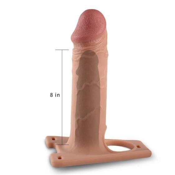 Страпон з отвором під член - LoveToy Rodeo Big Strap-On 8.5"