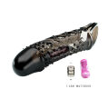 Щільна вібронасадка на пеніс з петлею для мошонки Pretty Love Cecelia Vibrating Penis Sleeve Black