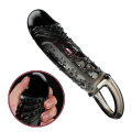 Щільна вібронасадка на пеніс з петлею для мошонки Pretty Love Cecelia Vibrating Penis Sleeve Black