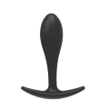 Силіконова анальна втулка Black silicone, розмір М