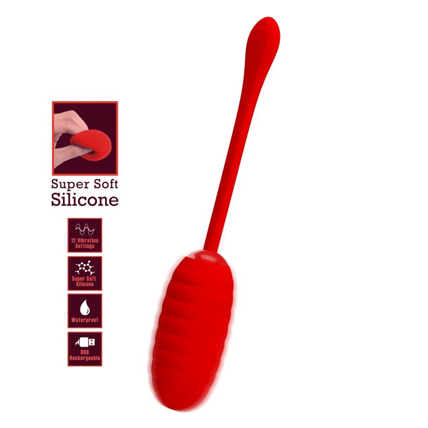 Виброяйцо серии Pretty Love - Kirk EGG Red, BI-014654-2