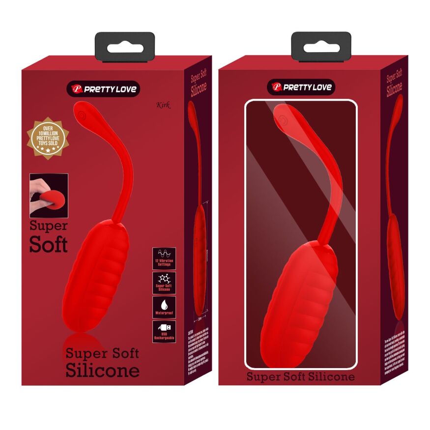 Виброяйцо серии Pretty Love - Kirk EGG Red, BI-014654-2