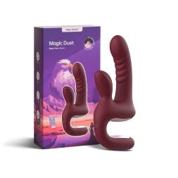 Смарт-пульсатор Magic Motion Magic Duet Bordeaux, 10 режимов пульсаций, 10 режимов вибрации
