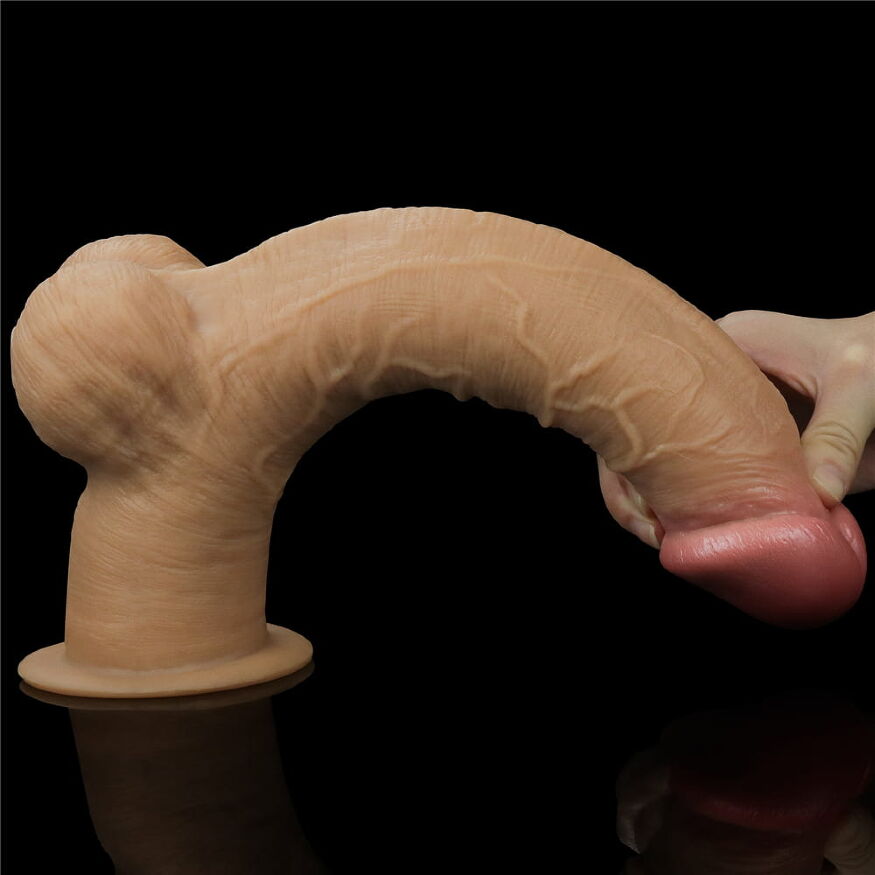 Большой фаллоимитатор - Dual-Layered Handle Cock 12.5" Flesh